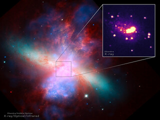 NASA-JAXA's XRISM Telescope Clocks Hot Wind of Galaxy M82