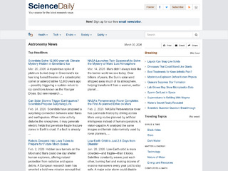 www.sciencedaily.com: Astronomy Coverage Hub